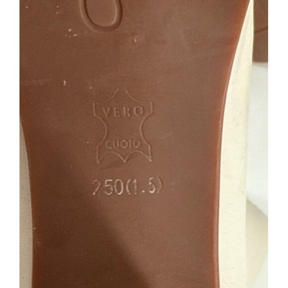 Ivory Leather Mid Block Heel Ankle Boots With Rear Zip Closure Womens Size 8.5 - Picture 12 of 12